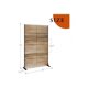 thumbnail image 5 of 72-pulgada high x 47-pulgada de anchura metal privacy screen: freestanding decorative fence para patio, lawn, garden, deck, balcony, y outdoor divider con stand, 5 of 7
