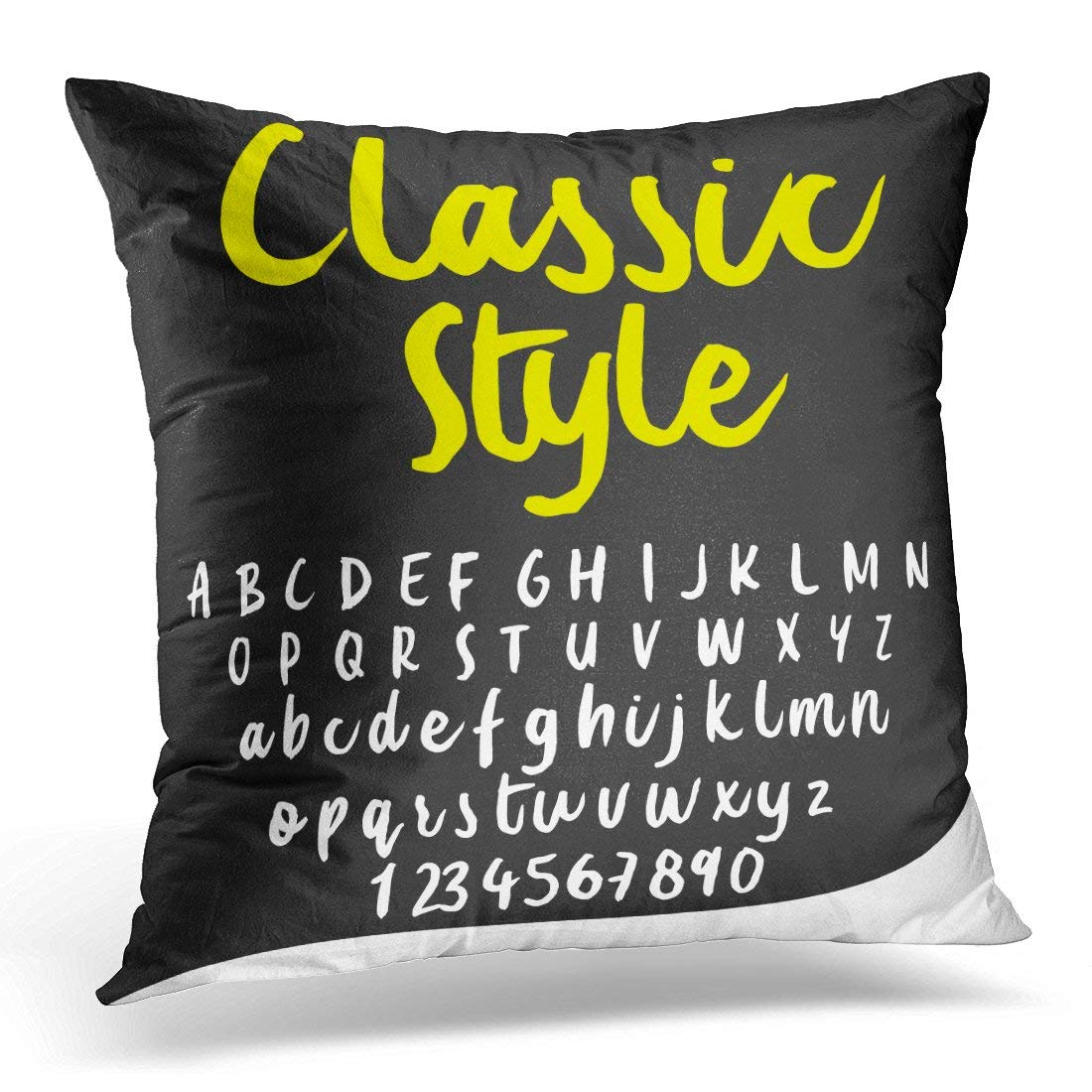 EREHome White Lettering of Calligraphy Fonts ABC Letters and Numbers