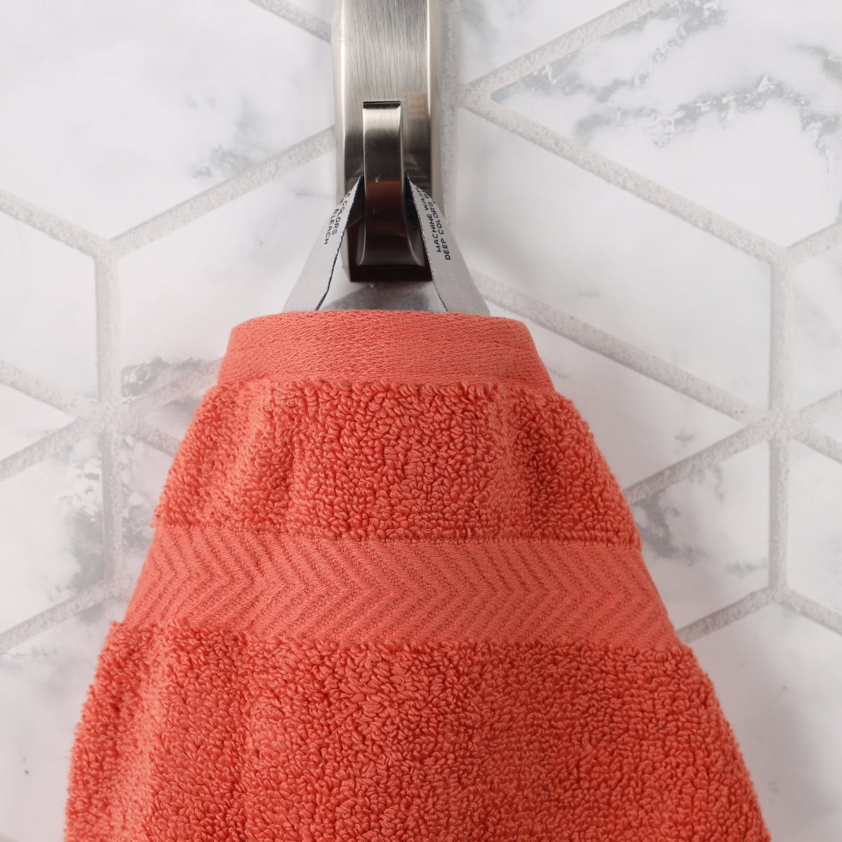 Superior Zero Twist Cotton Hand Towel Set of 6, Brick