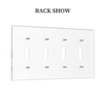 thumbnail image 2 of Flower Hello Daisy Switch Cover Decorative Wall Plate / 4-Gang 4-Toggle / Standard Size 4.5x8 in, 2 of 5