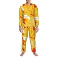 thumbnail image 3 of Kdxio Autumn Maple Leaves Men’s Pajama Set Pajamas For Men 2 Piece PJ Set with Men Pajama Pants and Long Sleeve T-Shirt Lounge Set-XX-Large, 3 of 7