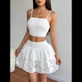 thumbnail image 4 of Conjunto de 2 Piezas de Falda y Camiseta Sin Mangas con Tirantes Finos para Mujer. Conjunto Ajustado. S, 4 of 10