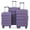Purple, variant on GDF Studio 20"/24"/28" Spinner Wheel Luggage Sets, 3-Piece Hard Shell Suitcases with Lock, Purple