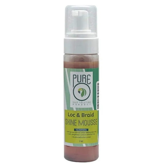 PureO Natural Loc  Braid Shine Mousse All Natural - 7 oz