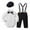 A-White508, variant on Jamsmile Newborn Boys Outfit Sets Long Sleeve Shirts Romper + Suspenders Pants With Hats Kids Boys Child Gentleman Outfits