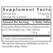 NutriCology MicroChitosan - Chitosan Oligosaccharide Supplement - Gut & Digestive Support - Antioxidant & Cleansing Support - Hypoallergenic - 20 Servings - 60 Vegicaps