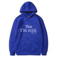 thumbnail image 1 of Yes I'M Still Freezing Lettering Fashionable Loose Long-Sleeved Hooded Sweatshirt, 1 of 2