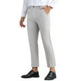 thumbnail image 4 of INSPIRE CHIC Business Dress Pant for Men's Zipper Closure Flat Front Formal Solid Color Straight Trousers, 4 of 6