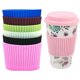 thumbnail image 1 of 6 uds silicona antideslizante botella de vidrio taza taza manga resistente al calor silicona taza de café manga, resistente reutilizable oso de fresa Hogar, 1 of 5