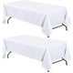 thumbnail image 1 of Mantel blanco WEALUXE de 60 x 126 pulgadas para mesa rectangular de 8 pies, paquete de 2, 1 of 7