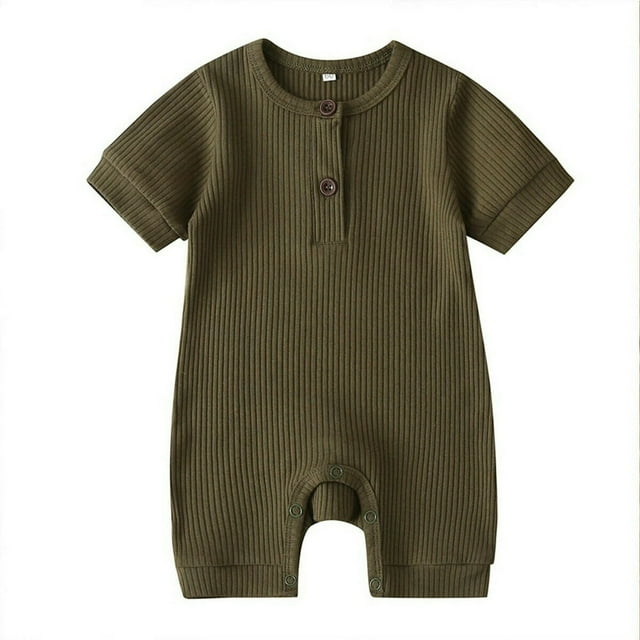 Newborn Baby Short Sleeve Knitted Romper One-Piece Clothes