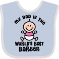 thumbnail image 3 of Inktastic My Daddy Worlds Best Barber Girls Baby Bib, 3 of 4