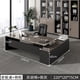 thumbnail image 1 of Black Corner Office Desk Executive Luxury Modern Organization Computer Desks Modern Height Escritorio Gaming Desk Decorations My Lux Decor Round, 1 of 27