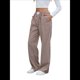 thumbnail image 1 of Pantalones Bóxer A Rayas para Mujer, de Algodón, para Estar en Casa, Informales, A Cuadros, Estilo Y2K, con Bolsillos Color Café L, 1 of 10