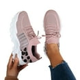 thumbnail image 3 of XIMIN Women's Fashion New Leopard Print Lace Up Low Top Wear-Resistant Breathable Mesh Sneakers Casual Comfortable Sports Running Shoes Walking Anti-Slip Sneakers, 3 of 4