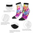 thumbnail image 5 of Naloa Colorful Glitter Dagon Fruit Ankle Socks for Women Non Slip Socks No Show Socks Classic Low Cut Casual Socks Casual Socks, 5 of 7