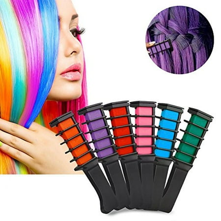 coloration combs comb craie hairchalk temporaire haarborstel dyeing kalolary sealant 6pcs metallic geeksmartbuy paillettes