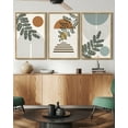 thumbnail image 5 of SHENIFY Botanical Boho Wall Art 16x24in3pcs Natural Framed Modern Plant Leaf Bohemian Wall Decor Abstract Geometry Lines Prints Ready to Hang, 5 of 5