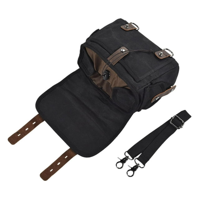 Bolsa genérica para sillín de motocicleta, bolsa profesional para herramientas laterales, bolsa para herramientas de motocicleta Negro
