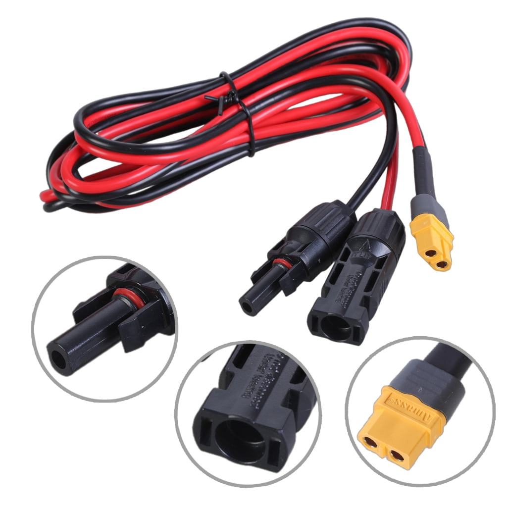 WINDLAND Portable 12AWG Solar Connectors to XT60 Adapter Cable for Connection to Car Power