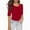 Red, variant on Patlollav Women Tees Under $10,Tops for Women Casual Solid Color Short-Sleeve Blouses V-Neck Shirts