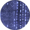 thumbnail image 1 of Ahgly Company Indoor Round Oriental Blue Industrial Area Rugs, 4' Round, 1 of 4