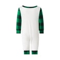 thumbnail image 4 of KelaJuan Family Christmas Pajamas Set, Long Sleeve Cartoon Deer Print Tops + Plaid Pants Suit, 4 of 7