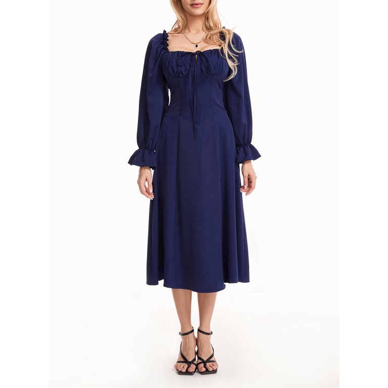 knee length dresses for ladies TIE BACK MIDI DRESS main image 1