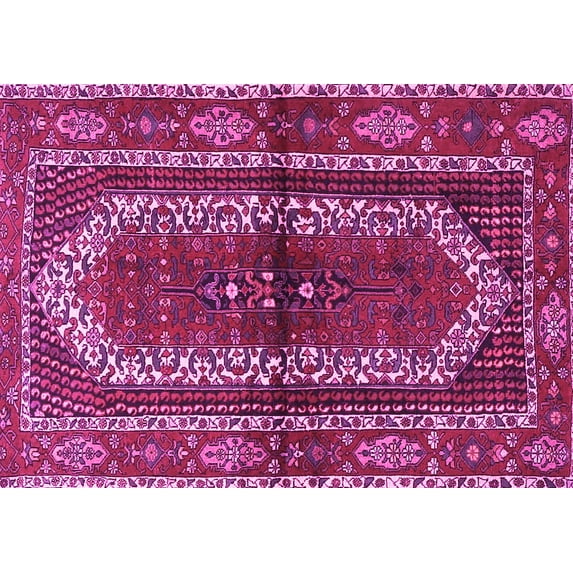Ahgly Company Indoor Rectangle Persian Pink Traditional Area Rugs, 7' x 9'