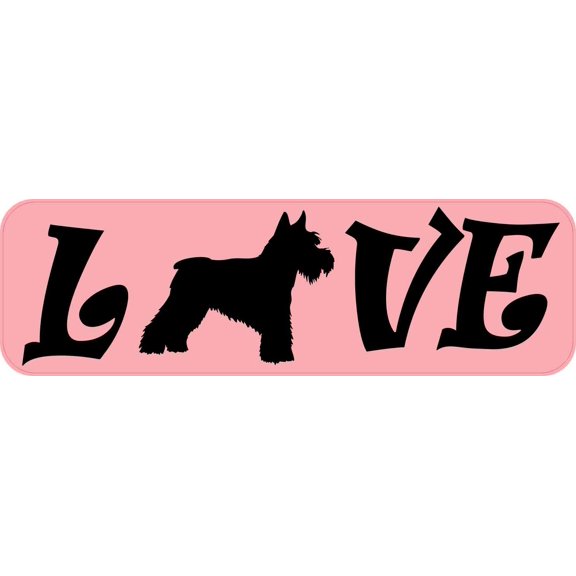 10in x 3in Love Schnauzer Magnet Magnetic Dog Magnets