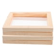 thumbnail image 1 of ELAYARD 2Pack Papermaking Mold Frame Rectangular Beige Wood For Home Decoration Experienced Crafters, 1 of 6