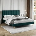 thumbnail image 2 of Upholstered Platform Bed Frame Twin Size with Headboard,Mattress Foundation Strong Wooden Slats Support No Box Spring Needed Easy Assembly Light Grey, 2 of 2