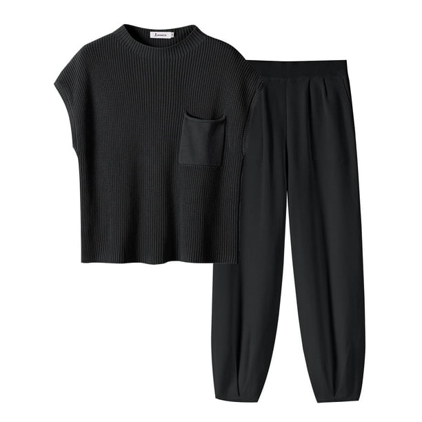 Chaleco corto Outfit ANRABESS para mujer, talla XL, color negro
