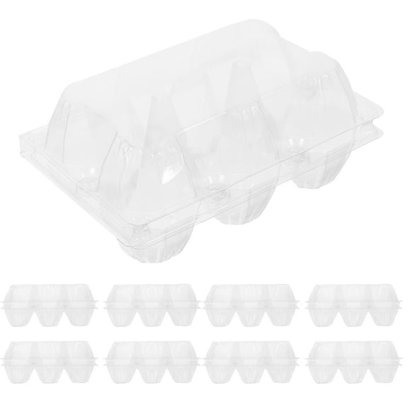 unbranded 50pcs Egg Carton 6-slot Egg Packaging Container Egg Packaging Holder for Packing