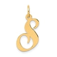 thumbnail image 1 of 14K Medium Fancy Script Initial S Charm in 14k Yellow Gold, 1 of 3