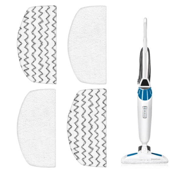 4 Pack Microfiber Steam Mop Pads Compatible with Bissell Powerfresh 1940/1544/1806/2075/2685A Series, Model 19405/1806/15441/1544A, Washable & Reusable