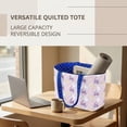 thumbnail image 6 of Pzuqiu Cute Cat Print Large Capacity Quilted Tote Bag for Women Trendy Puffer Shoulder Bag Soft Lightweight Suitable for Work Travel School Casual Daily Use, 6 of 7