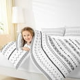 thumbnail image 4 of Manfei Retro Geometric Bedding Comforter Set,Modern Geometric Stripes Twin Comforter Sets,Black White Bedding Set,Microfiber Room Decoration Reversible,2pcs, 4 of 8