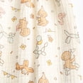 thumbnail image 6 of Crunowin Boys And Girls Cuffed Bottom Cotton Pants Spring Lightweight Printed Pattern Mosquito-Proof Fabric Wide Leg Long Pants White Size 4 Years, 6 of 8