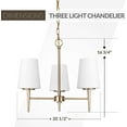 thumbnail image 3 of Sea Gull Lighting 3140403EN3-848 Driscoll - Three Light Chandelier Satin Brass LED Brushed Nickel Finish with Etched/White Glass, 3 of 8