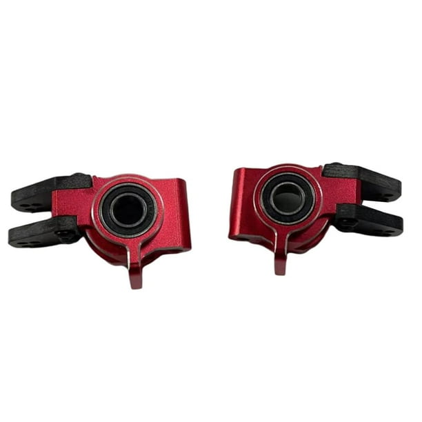 Cubo de dirección de metal 1: 8 Modificación 1: 7 Repuestos de orugas de automóviles Modelo Accesorios de camiones de bricolaje para rojo Sunnimix Nudillos de dirección de coche RC