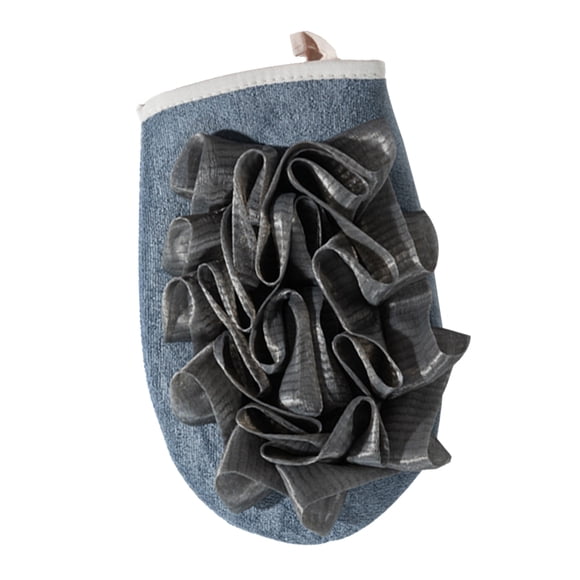 Matsuzay Toalla de doble cara de doble , guantes de baño reutilizables, removedor exfoliante de ducha, accesorio de baño para frotar el cuerpo Juegos de accesorios de baño Gris