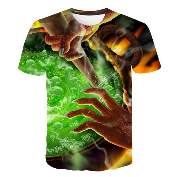 Anime Cartoon Totoro Teenager Men's and Women's T-Shirts Casual Print Hip Hop Harajuku Personality Round Neck Short Sleeve Top3T Gong Bohan LED