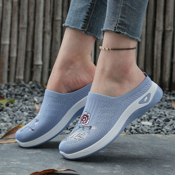 Willtoo Breathable Orthopedic Shoes for Women - Slip On Arch Support Tennis & Nurse Sneakers, Non-Slip Server Shoes, Wide Width Birthday Gift for Women