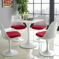 thumbnail image 5 of Modway Lippa 27.5" Square Modern Wood Top Dining Table in White, 5 of 6