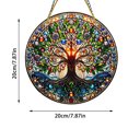 thumbnail image 3 of Tree Of Life Suncatcher - Handmade Stained Glass Window Hanging for Indoor and Outdoor Use Decoration for Home Garden Weddings and Holiday Parties, 3 of 6