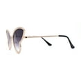 thumbnail image 3 of Womens Bling Engraved Metal Rim Fun Butterfly Shape Party Sunglasses Gold Smoke, 3 of 4