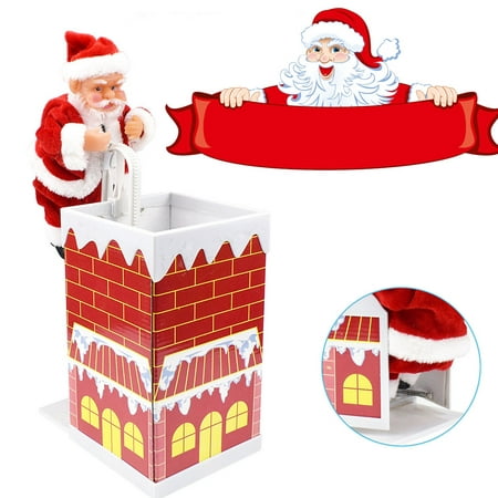 Battery Operated Lovely Climbing Santa Claus Christmas Ornament Present toys 2019