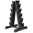 BalanceFrom 150 LB Dumbbell Set with A-Frame Rack, Pair of 5, 10, 15, 20, 25 LB