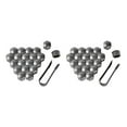 thumbnail image 1 of Justharion 20 Pieces Car Wheel Nut Caps Auto Hub Screw Cover Replacement Automobile Gray 21mm 2Set, 1 of 6